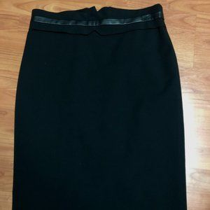 Karen Millen Knee Length Black Pencil Skirt Size 12